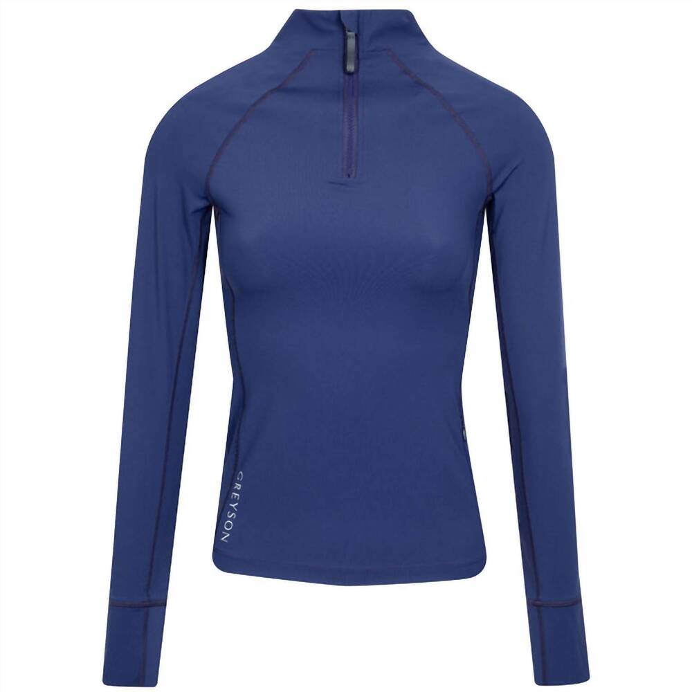 NEW GREYSON CLOTHIERS women's soleil mock neck top in midnight sky